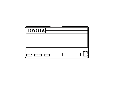 Toyota 11298-28A52 Label, Emission Control Information