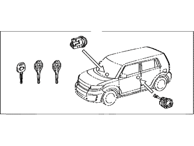 Toyota 69005-12E11 Cylinder & Key Set