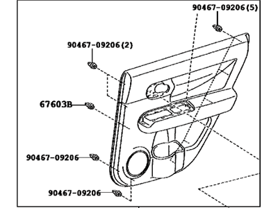 Toyota 67640-12J40-B0 Panel Assembly, Rear Door