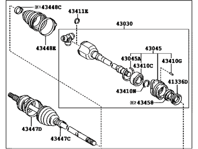 Scion xB Axle Shaft - 43410-12820