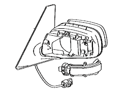 Toyota 87910-12D50 Passenger Side Mirror Assembly Outside Rear View