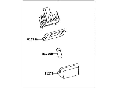 Toyota 81270-0D120 Lamp Assembly, License Plate