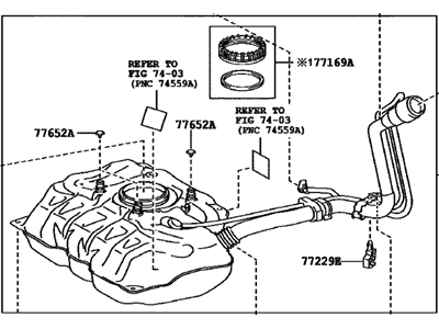 2013 Toyota Yaris Fuel Tank - 77001-52450