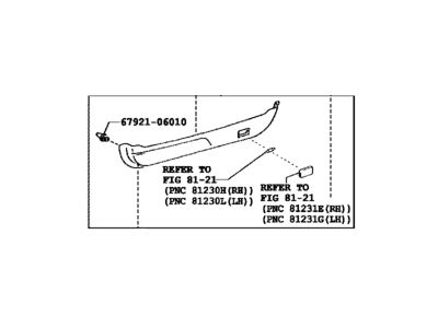 Toyota 67701-AC010-A0 Cover Sub-Assy, Front Door Trim, RH