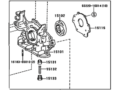 2002 Toyota Sienna Oil Pump - 15100-0A020