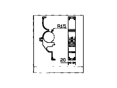 Toyota 82711-3A570 Clamp, Wiring HARNES