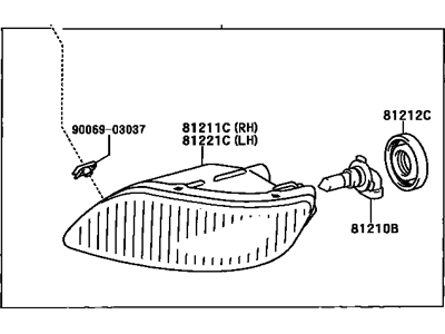 2000 Toyota Avalon Fog Light - 81220-AC020