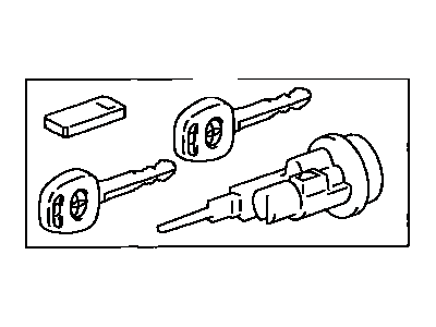 Toyota 89703-41030 Cylinder & Key Set, Ignition W/Transponder