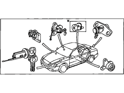 2001 Toyota Avalon Ignition Lock Cylinder - 69005-41140