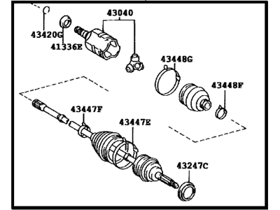 2000 Toyota Avalon Axle Shaft - 43420-07030