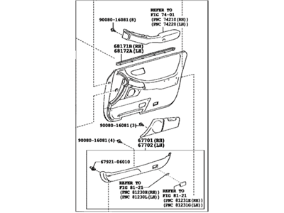 Toyota 67620-AC200-E0 Board Sub-Assy, Front Door Trim, LH