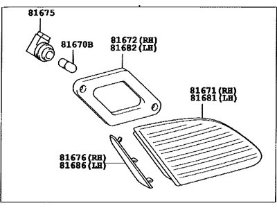 2002 Toyota Avalon Back Up Light - 81680-AC030