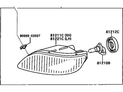 Toyota 81210-AC020 Lamp Assembly, Fog