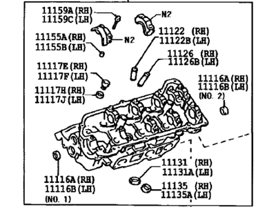 2001 Toyota Sienna Cylinder Head - 11102-09031