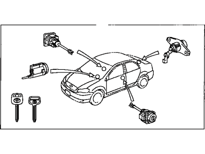 2004 Toyota Matrix Door Lock Cylinder - 69005-02080