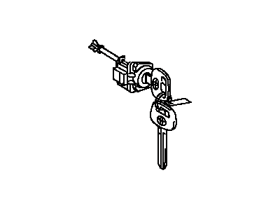 Toyota 69052-02080 Cylinder & Key Set, Door Lock, LH