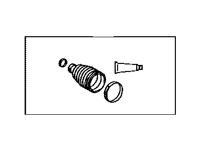 Toyota 04438-01080 Front Cv Joint Boot Kit, In Outboard, Left