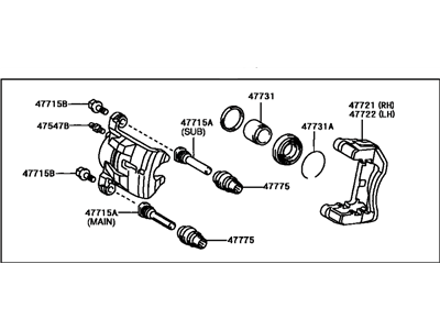 Toyota 47730-02140 Cylinder Assy, Front Disc Brake, RH