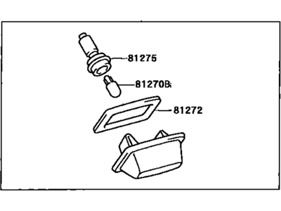 Toyota 81270-01070 Lamp Assy, License Plate