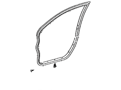 Toyota 67862-12870 Weatherstrip, Front Door, LH