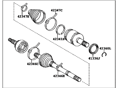 2016 Toyota Sequoia Axle Shaft - 42330-0C010