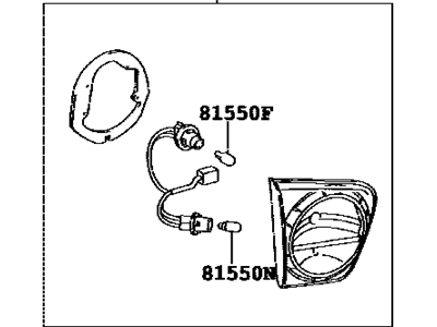 Toyota 81580-0C050 Lamp Assembly, Rear, RH