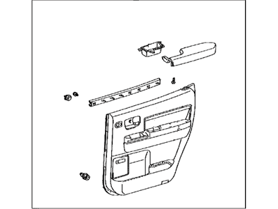 Toyota 67640-0C200-E1 Board Sub-Assy, Rear Door Trim, LH