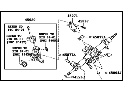 2011 Toyota Sequoia Steering Column - 45250-0C260