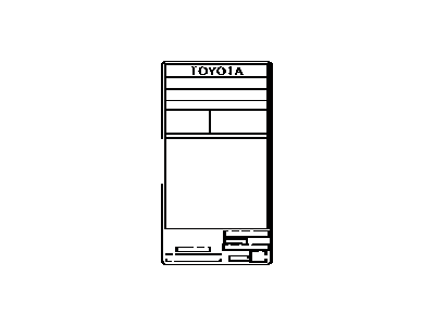 Toyota 11298-0S131 Label, Emission Cont