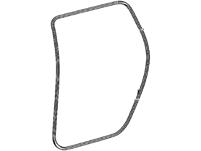 Toyota 62331-0C050 Weatherstrip, Rear Door Opening Trim, RH