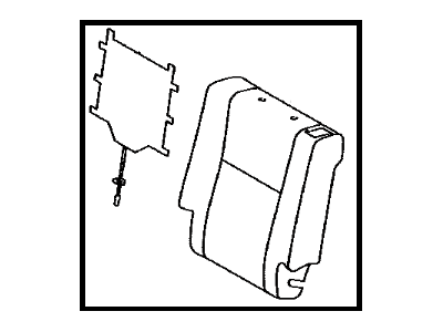 Toyota 71078-0C240-E0 Rear Seat Back Cover, Left (For Separate Type)