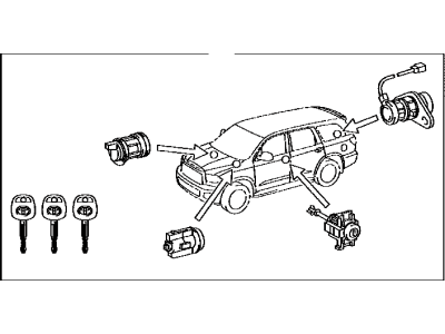 Toyota Sequoia Door Lock Cylinder - 69005-0C260