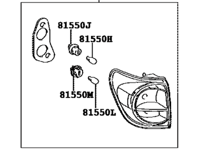 Toyota 81560-0C110 Lamp Assembly, Rear Combination