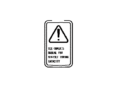 Toyota 74584-0C010 Label, Towing Caution