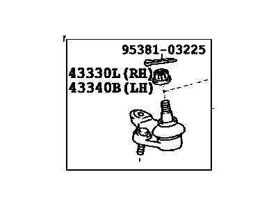 Toyota 43340-39605 Front Left Lower Suspension Ball Joint Assembly