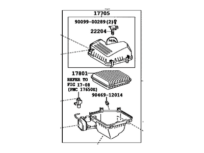 Toyota 17700-28292 Cleaner Assembly, Air W