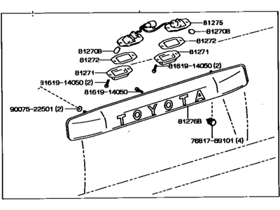 Toyota 81270-35110 Lamp Assy, License Plate