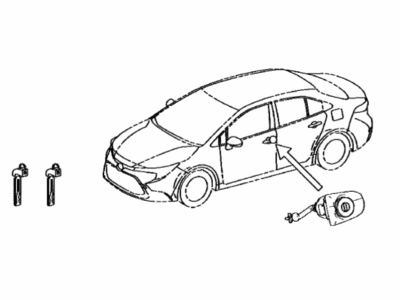 2022 Toyota Corolla Door Lock Cylinder - 89704-02C20