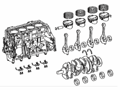 11400-F2020 Toyota Short Block Assembly Illustration 1 of 1