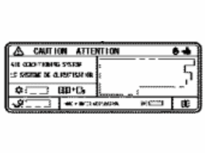Toyota 88723-12350 Label, Cooler SERVIC