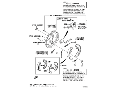 Toyota 04942-WB001 Spring Kit, Rear Drum