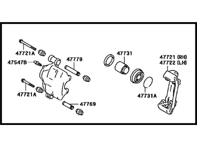 1991 Toyota Celica Brake Caliper - 47730-20370