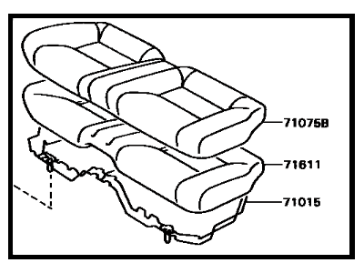 Toyota 71560-2B080-06 Cushion Assembly, Rear Seat