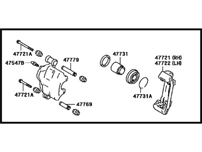 1991 Toyota Celica Brake Caliper - 47750-20370