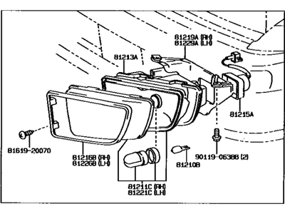 Toyota 81210-29185 Lamp Assembly, Fog