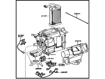 Toyota 87150-2B100 Radiator Assy, Heater