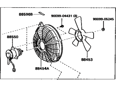 1992 Toyota Celica Fan Motor - 88590-20240