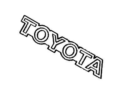 Toyota 75443-20490 Back Door Name Plate, No.3