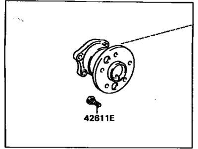 Toyota 42410-20140 Rear Axle Bearing And Hub Assembly, Right