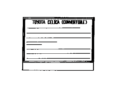 Toyota 42661-20800 Label, Tire Pressure Information